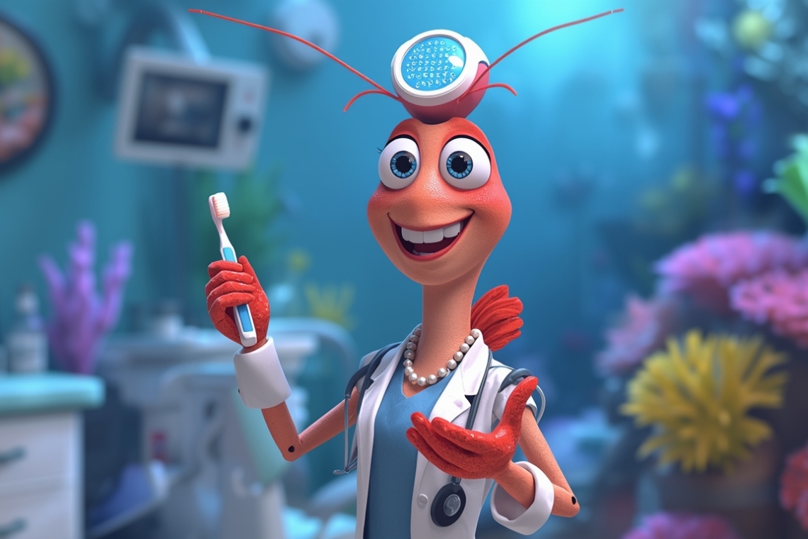 Η Γαρίδα η Οδοντίατρος και το βούρτσισμα των δοντιών