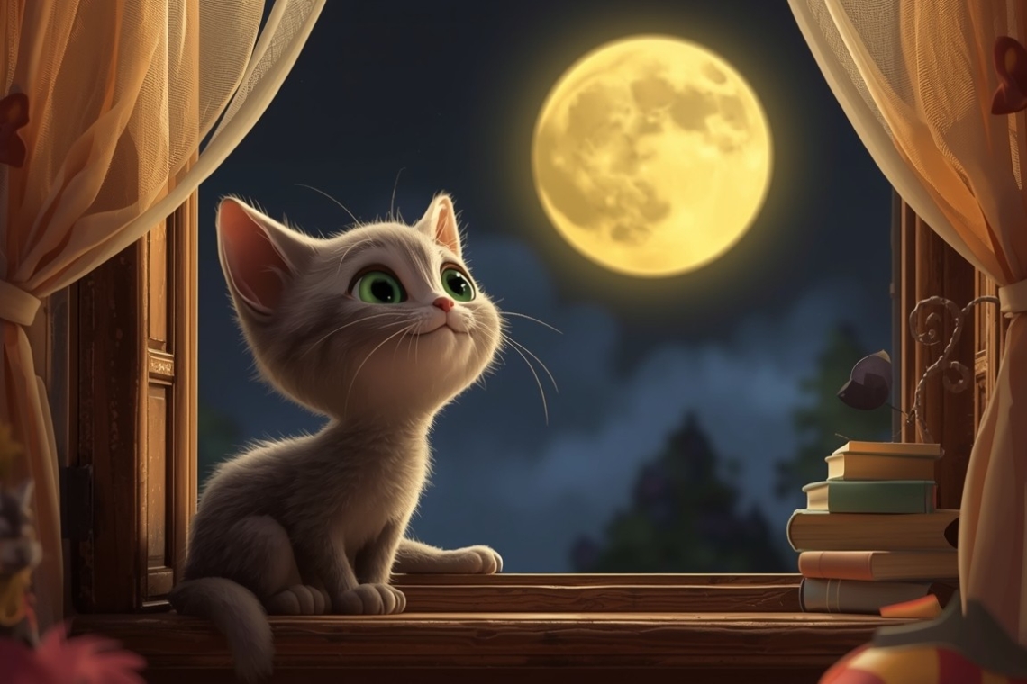 Η Λούση και το φεγγάρι στο παράθυρο