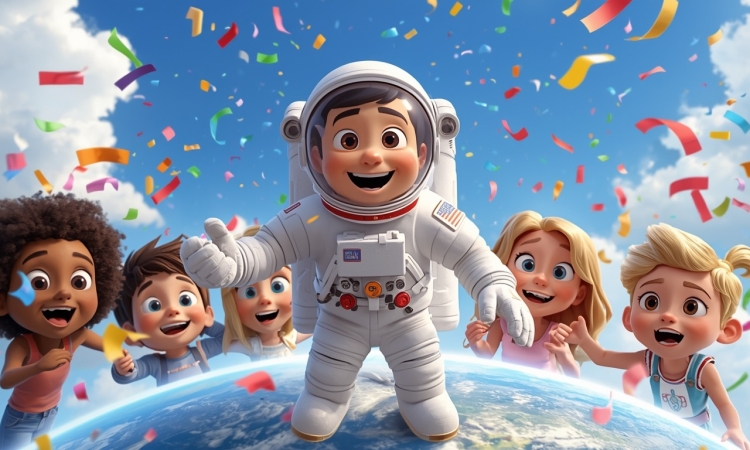 Χρωματίζω τον Νίκο τον αστροναύτη