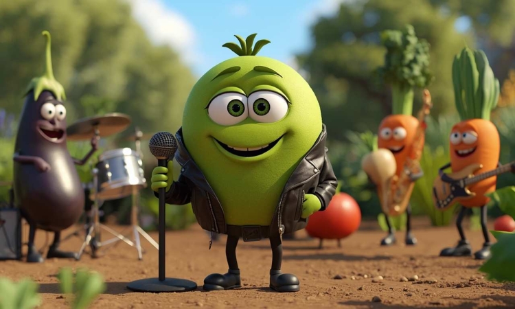 Ο Αρακάς ροκ σταρ και η μπάντα του κήπου 