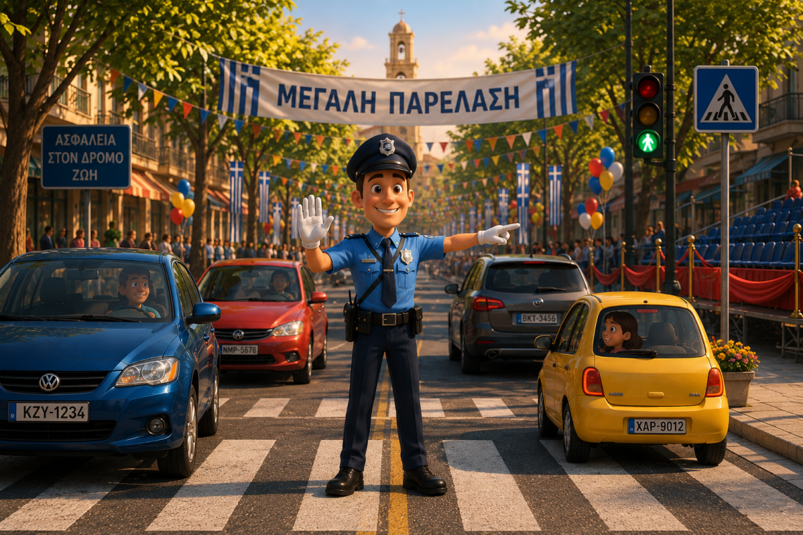 Ο Στέλιος ο τροχονόμος και η μεγάλη παρέλαση