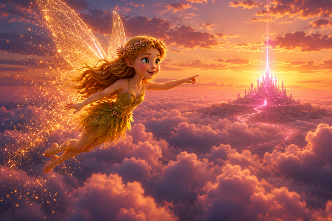 Η Νεράιδα Αμορέλ και ο κήπος με τα φωτεινά λουλούδια