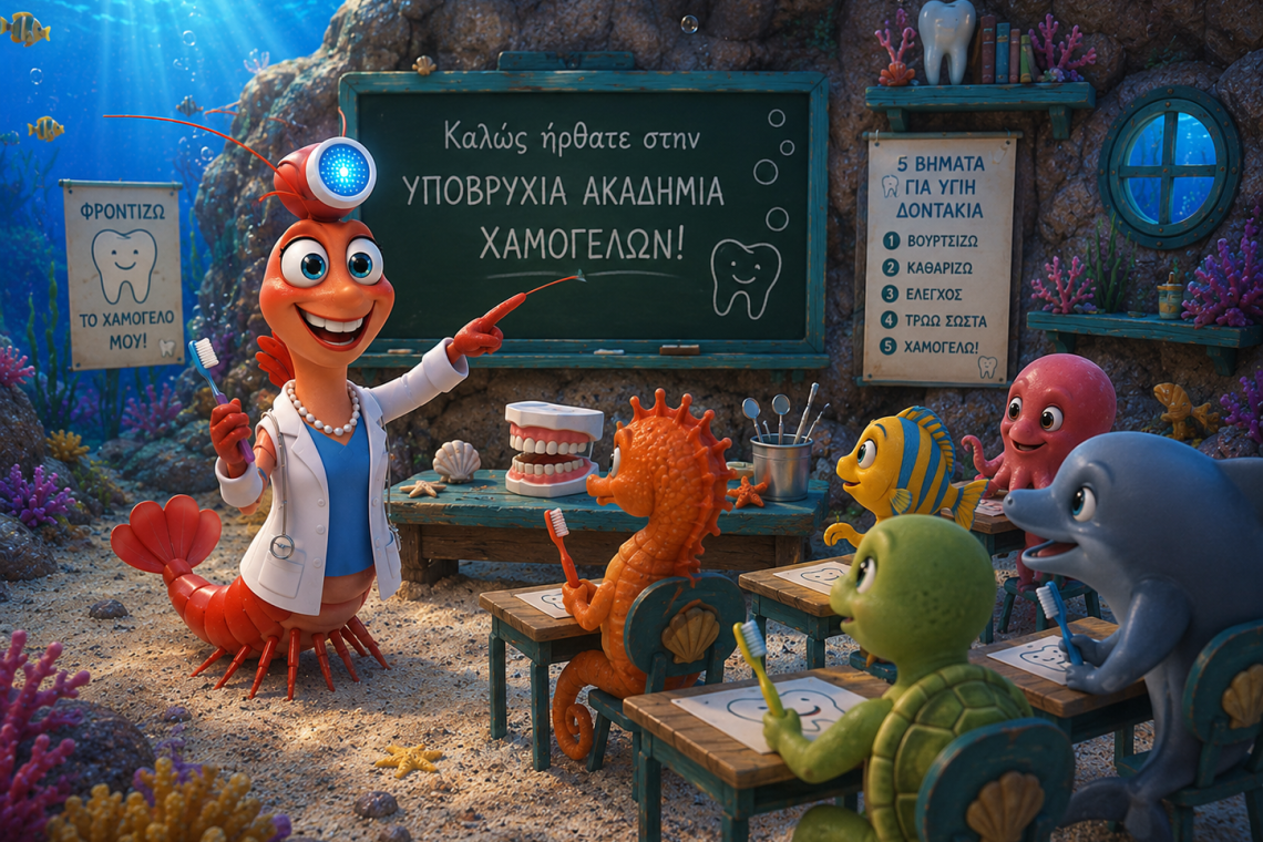 Η Γαρίδα η Οδοντίατρος και η υποβρύχια ακαδημία χαμόγελων